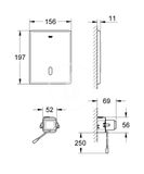 Grohe Tectron Skate - Infračervená elektronika na WC nádržky, ušľachtilá oceľ