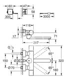 Grohe Eurosmart Cosmopolitan E Bluetooth - Termostatická elektronická umývadlová batéria, chróm