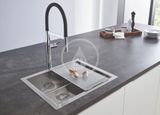 Grohe Essence - Drezová batéria s flexibilným ramenom, s prepínačom, chróm