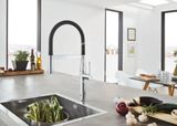 Grohe Essence - Drezová batéria s flexibilným ramenom, s prepínačom, chróm