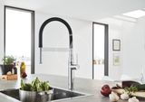 Grohe Essence - Drezová batéria s flexibilným ramenom, s prepínačom, chróm