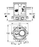 Grohe  - Zabudovateľná súprava DN 15