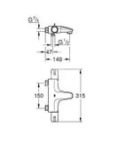 Grohe Grohtherm Special - Termostatická vaňová batéria, chróm