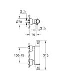 Grohe Grohtherm Special - Termostatická sprchová batéria, chróm