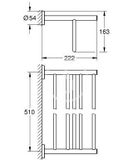 Grohe BauCosmopolitan - Multivešiak na uteráky, chróm