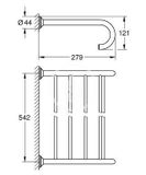 Grohe Essentials Authentic - Multivešiak na uteráky, chróm