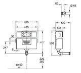 Grohe Príslušenstvo - Splachovacia nádržka EAU2 pod omietku, na WC, stavebná výška 0,82 m