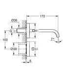 Grohe Eurocube E - Infračervená elektronická batéria pod omietku, chróm