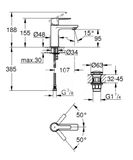 Grohe Lineare - Páková umývadlová batéria XS, chróm