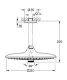 Grohe Euphoria SmartControl - Hlavová sprcha 260, 3 prúdy, sprchové rameno 14 cm, chróm