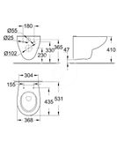 Grohe Bau Ceramic - Závesné WC, Rimless, alpská biela