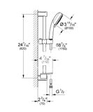 Grohe Tempesta Cosmopolitan - Sprchová súprava, 3jet, chróm