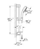 Grohe Tempesta Cosmopolitan - Sprchová súprava, 4jet, chróm