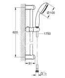 Grohe Tempesta New - Sprchová súprava, 4jet, chróm