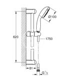 Grohe Tempesta New - Set sprchovej hlavice, 4 prúdy, tyče a hadice, chróm