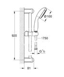 Grohe Tempesta New - Sprchová súprava, 3jet, chróm