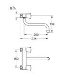 Grohe Costa S - Drezová batéria, chróm