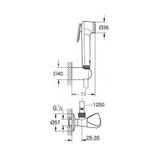 Grohe Tempesta-F - Nástenný ventil s ručnou bidetovou spŕškou, chróm