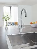 Grohe Blue Home - Páková drezová batéria s filtračnou funkciou a chladiacim zariadením, chróm