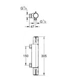 Grohe Grohtherm 800 - Termostatická sprchová batéria, chróm