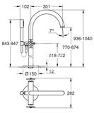 Grohe Atrio - Vaňová batéria do podlahy, s otočným výtokom, chróm