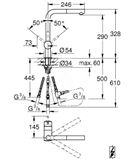 Grohe Minta - Drezová batéria s výsuvnou koncovkou, chróm