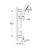 Grohe Tempesta New - Sprchová súprava Cosmopolitan 100, 2 prúdy, chróm