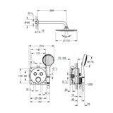 Grohe Grohtherm SmartControl - Sprchová súprava Perfect s podomietkovým termostatom, 21 cm, chróm