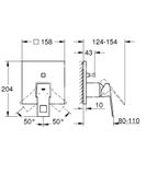 Grohe Eurocube - Batéria pod omietku na 2 spotrebiče, chróm