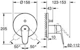 Grohe Eurodisc Cosmopolitan - Batéria pod omietku na 2 spotrebiče, chróm