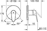 Grohe Eurodisc Cosmopolitan - Sprchová batéria pod omietku, chróm