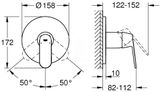 Grohe Eurosmart Cosmopolitan - Sprchová batéria pod omietku, chróm