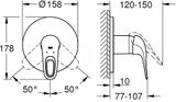 Grohe Eurostyle - Sprchová batéria pod omietku, chróm