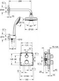 Grohe Grohtherm - Sprchová súprava Rainshower Cosmopolitan 160 s termostatom pod omietku, chróm