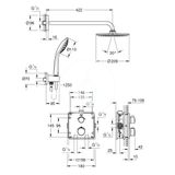 Grohe Grohtherm - Sprchová súprava Rainshower Cosmopolitan 210 s termostatom pod omietku, chróm