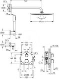 Grohe Grohtherm - Sprchová súprava Rainshower Cosmopolitan 310 s termostatom pod omietku, chróm