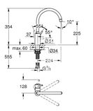 Grohe Concetto - Drezová batéria, chróm