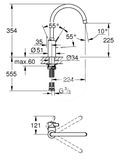 Grohe Eurosmart Cosmopolitan - Drezová batéria, chróm