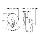 Grohe Eurostyle - Batéria pod omietku pre 2 spotrebiče, mesačná biela