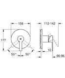 Grohe Lineare - Sprchová batéria pod omietku, supersteel