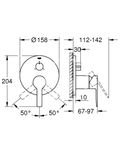 Grohe Lineare - Batéria pod omietku pre 3 spotrebiče, supersteel