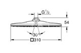 Grohe Rainshower - Hlavová sprcha 310 Mono Cube 9,5 l/min, 1 prúd, mesačná biela