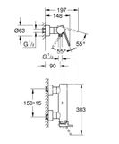 Grohe Plus - Sprchová batéria, chróm