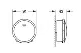 Grohe Talentofill - Rozeta k napúšťaniu, odtokovej a prepadovej súpravy, Hard Graphite