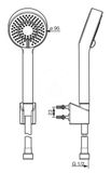 Hansa Basicjet - Set sprchovej hlavice, držiaka a hadice, 3 prúdy, ECO, chróm