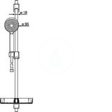 Hansa Basicjet - Set sprchovej hlavice, 1 prúd, tyče a hadice, chróm