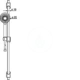 Hansa Basicjet - Sprchová súprava s nástennou tyčou 72 cm, chróm