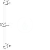 Hansa Basicjet - Sprchová súprava s nástennou tyčou 72 cm, chróm