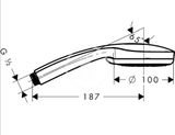 Hansgrohe Croma 100 - Sprchová hlavica Vario, 4 prúdy, chróm