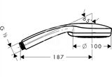 Hansgrohe Croma 100 - Sprchová hlavica Multi, 3 prúdy, chróm